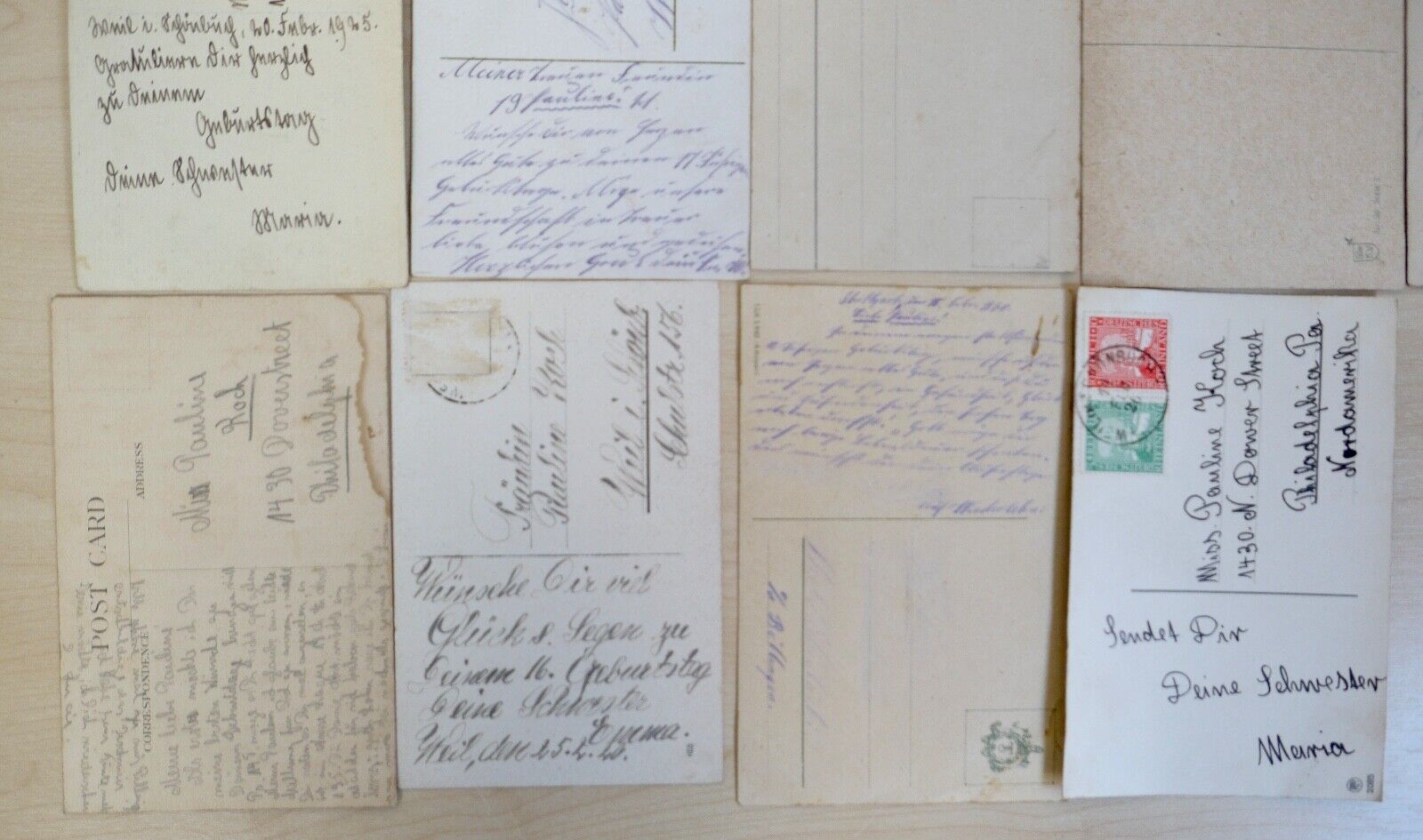 antike Ansichtskarten Postkarten Briefmarken GEBURTSTAG BIRTHDAY dt. Reich USA - Antikhandel-Stuttgart