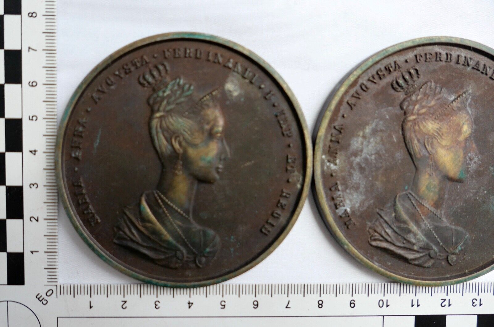 3 Stück Medaille Kaiserin Maria Anna Augusta Ferdinandi von Böhmen - Antikhandel-Stuttgart