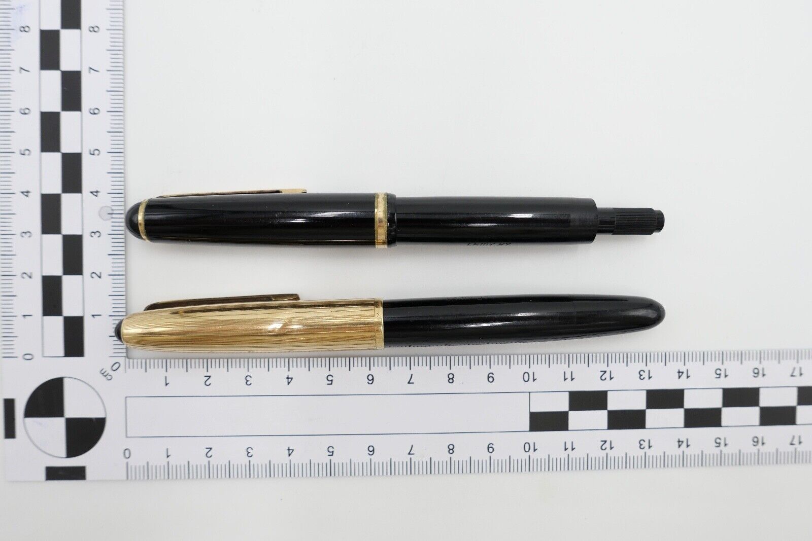 Set Vintage 2 LAMY Kolbenfüller Füller Modell 27 585 / 14 Ct Goldfeder - Antikhandel-Stuttgart