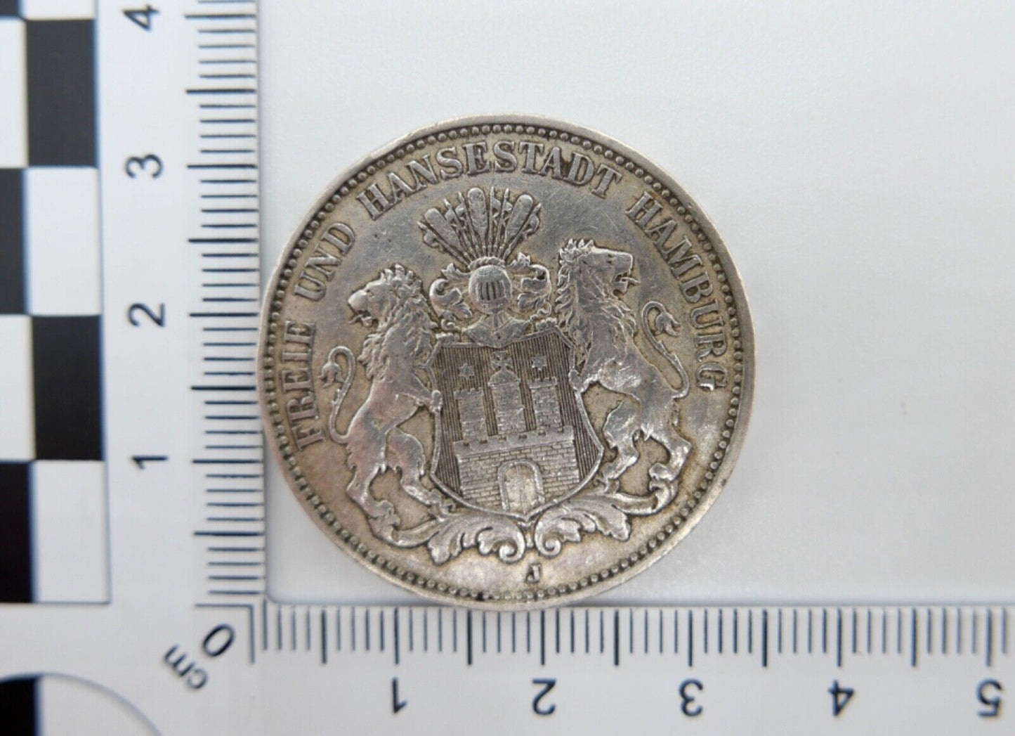 3 Mark 1909 J Silbermünze " Freie und Hansestadt Hamburg " Jäger J.64 - Antikhandel-Stuttgart