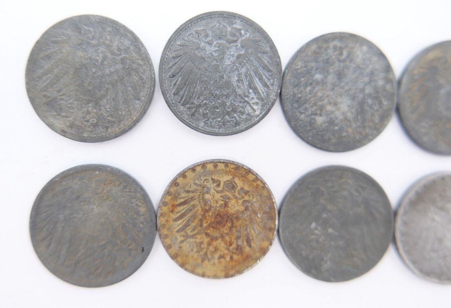 10x 10 Reichspfennig 1873 1875 1876 1888 Jäger J.299 298 s-ss - Antikhandel-Stuttgart