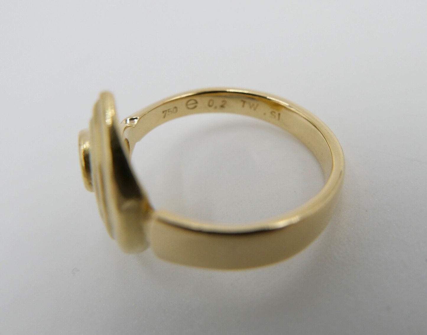 Ring 750 18K Gold Brillant 0,20 Ct ( aus einem Set ) Größe 55 - Antikhandel-Stuttgart