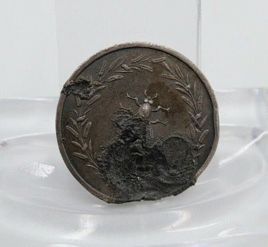 Hohenlohe-Waldenburg Stadt Öhringen Silbermedaille um 1860 Biene in Ährenkranz - Antikhandel-Stuttgart