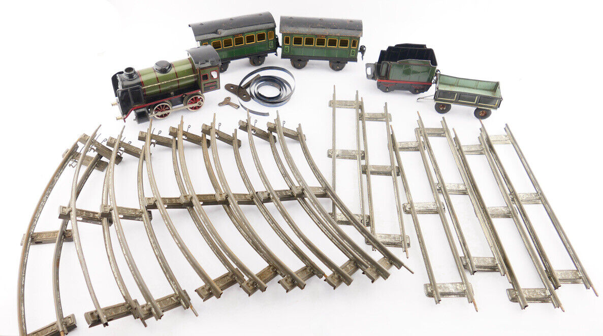 Märklin Blech Lokomotive 880 Tender 889/0 Personenwagen 17190 Güterwagen 365 - Antikhandel-Stuttgart