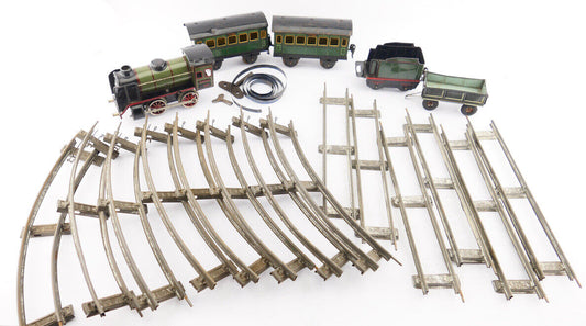 Märklin Blech Lokomotive 880 Tender 889/0 Personenwagen 17190 Güterwagen 365 - Antikhandel-Stuttgart