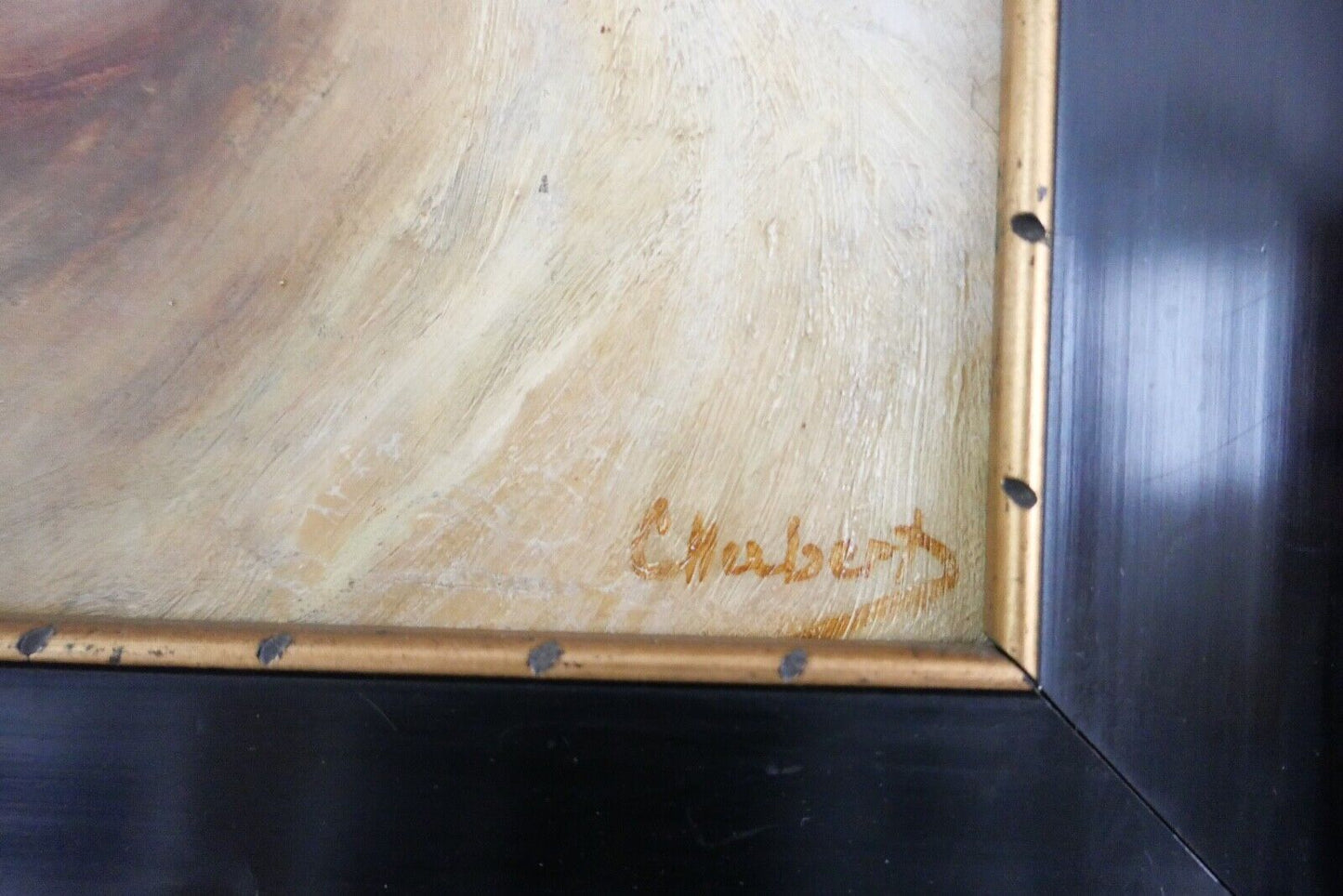 Gemälde Öl auf Leinwand Portrait einer Frau " C. Huberts " 38,5x33 cm gerahmt - Antikhandel-Stuttgart