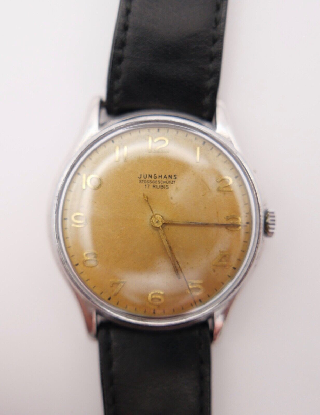 Junghans Cal. J80 Herren Armbanduhr 1950er Jahre Ref. 680.72 - Antikhandel-Stuttgart