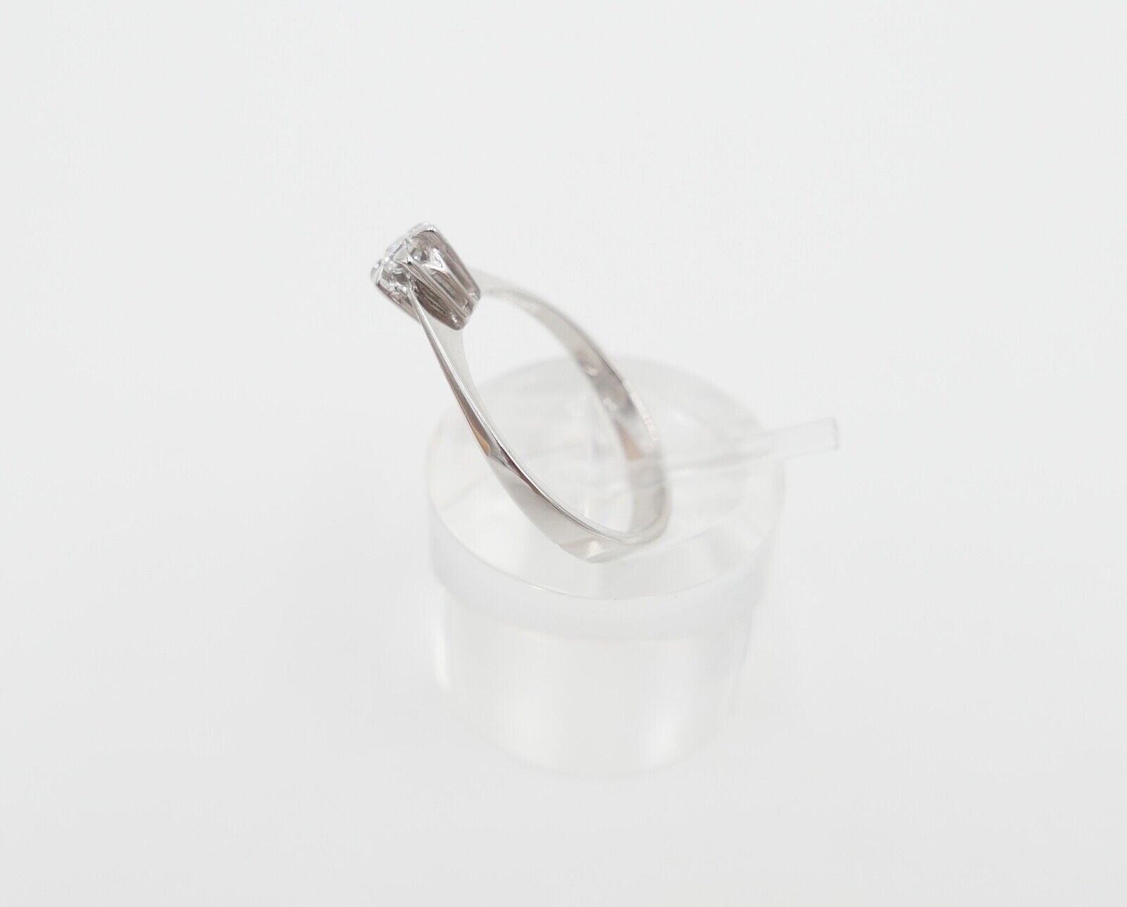 Solitär Ring Weißgold 750 / 18K Brillant SI / F 0,17 Ct Gr.56 Verlobung Hochzeit - Antikhandel-Stuttgart