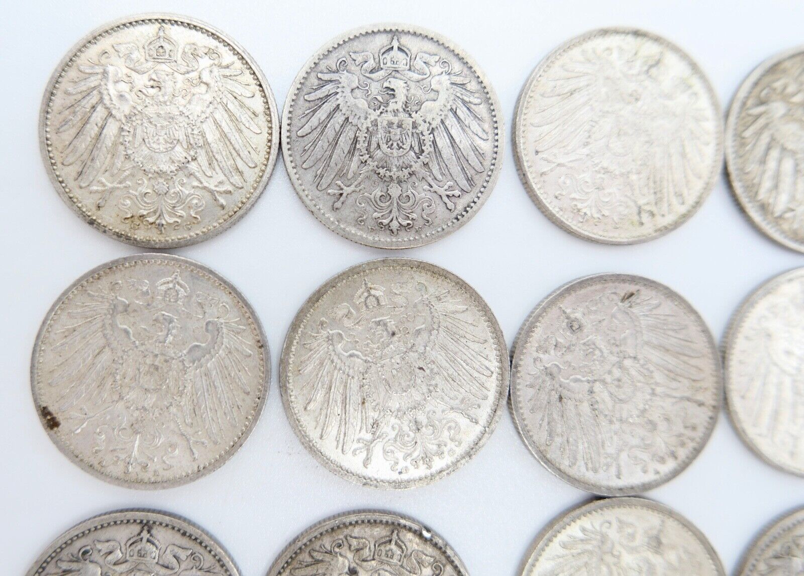 14x 1 Mark Kaiserreich 1903-1915 Jäger J.17 VZ-STG Vorzüglich - Stempelglanz - Antikhandel-Stuttgart