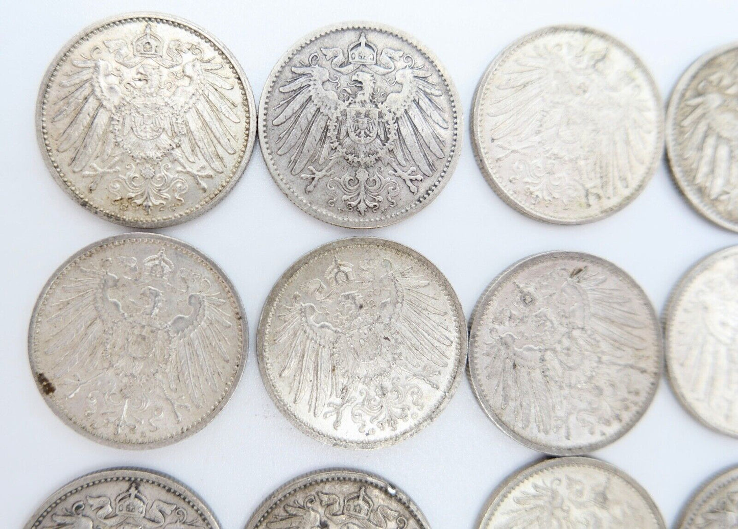 14x 1 Mark Kaiserreich 1903-1915 Jäger J.17 VZ-STG Vorzüglich - Stempelglanz - Antikhandel-Stuttgart