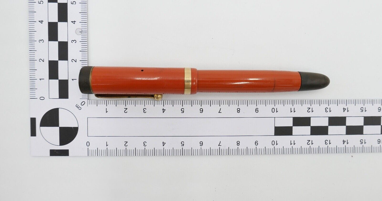 Vintage 30er Jahre PARKER 772078 Duofold Big Red Ø 11 mm 14Ct / 585 Gold Feder - Antikhandel-Stuttgart