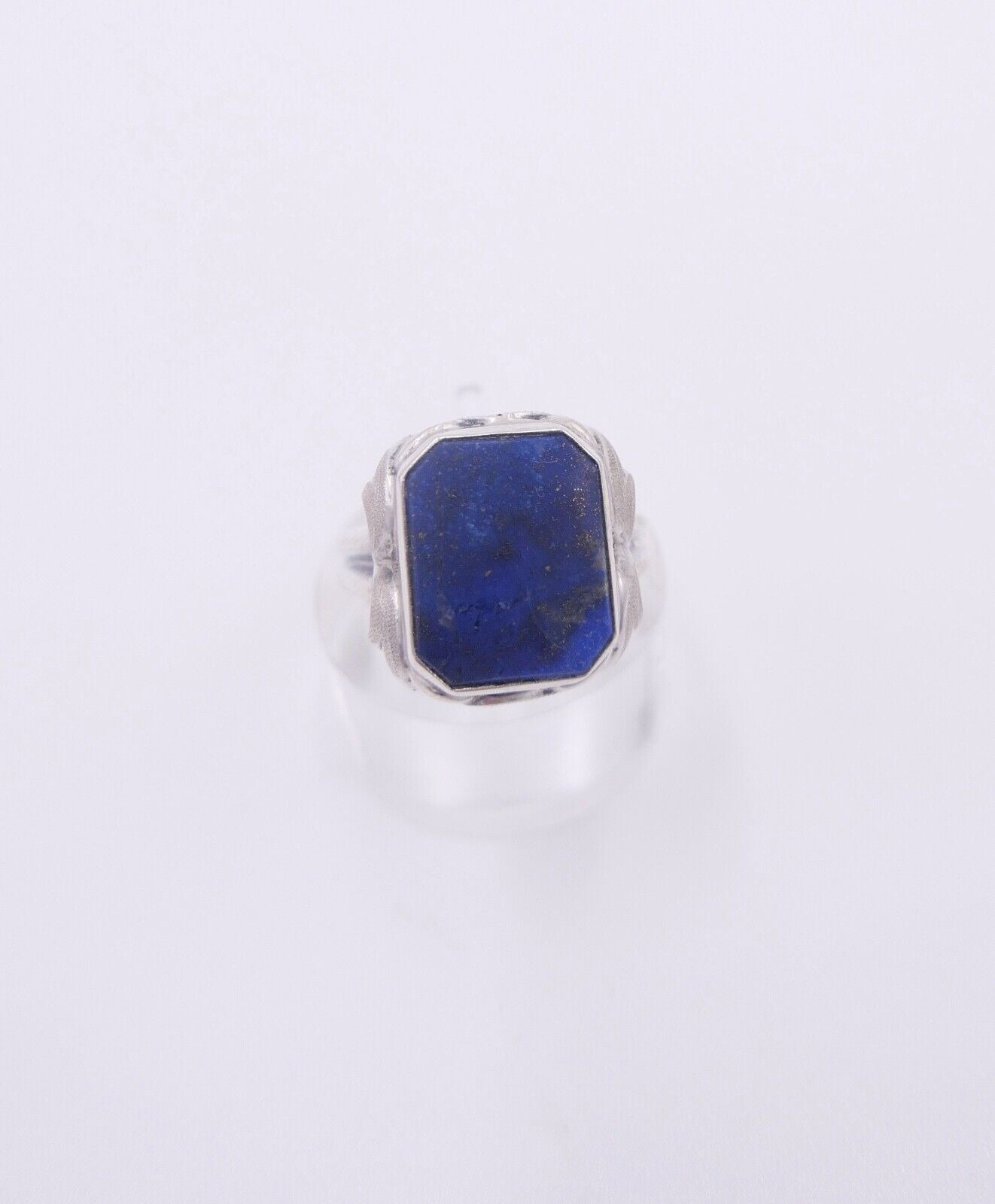 Massiver JUGENDSTIL Herren Damen Ring 835 Silber Gr. 54 Lapislazuli Lapis blau - Antikhandel-Stuttgart