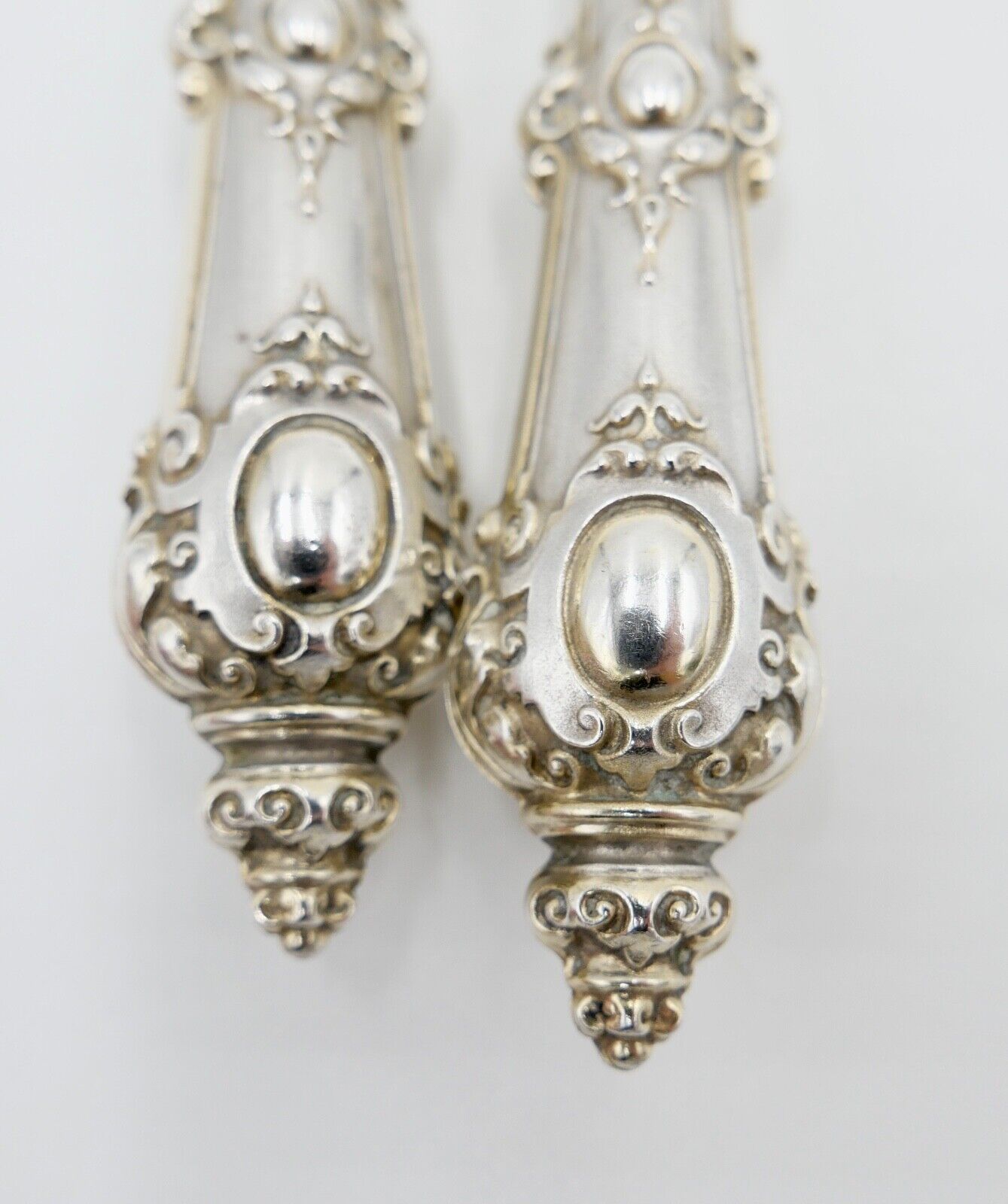 Seltenes Antikes 2 Tlg. Vorlegebesteck Fischgerichte Silber / vergoldet 19. JH - Antikhandel-Stuttgart