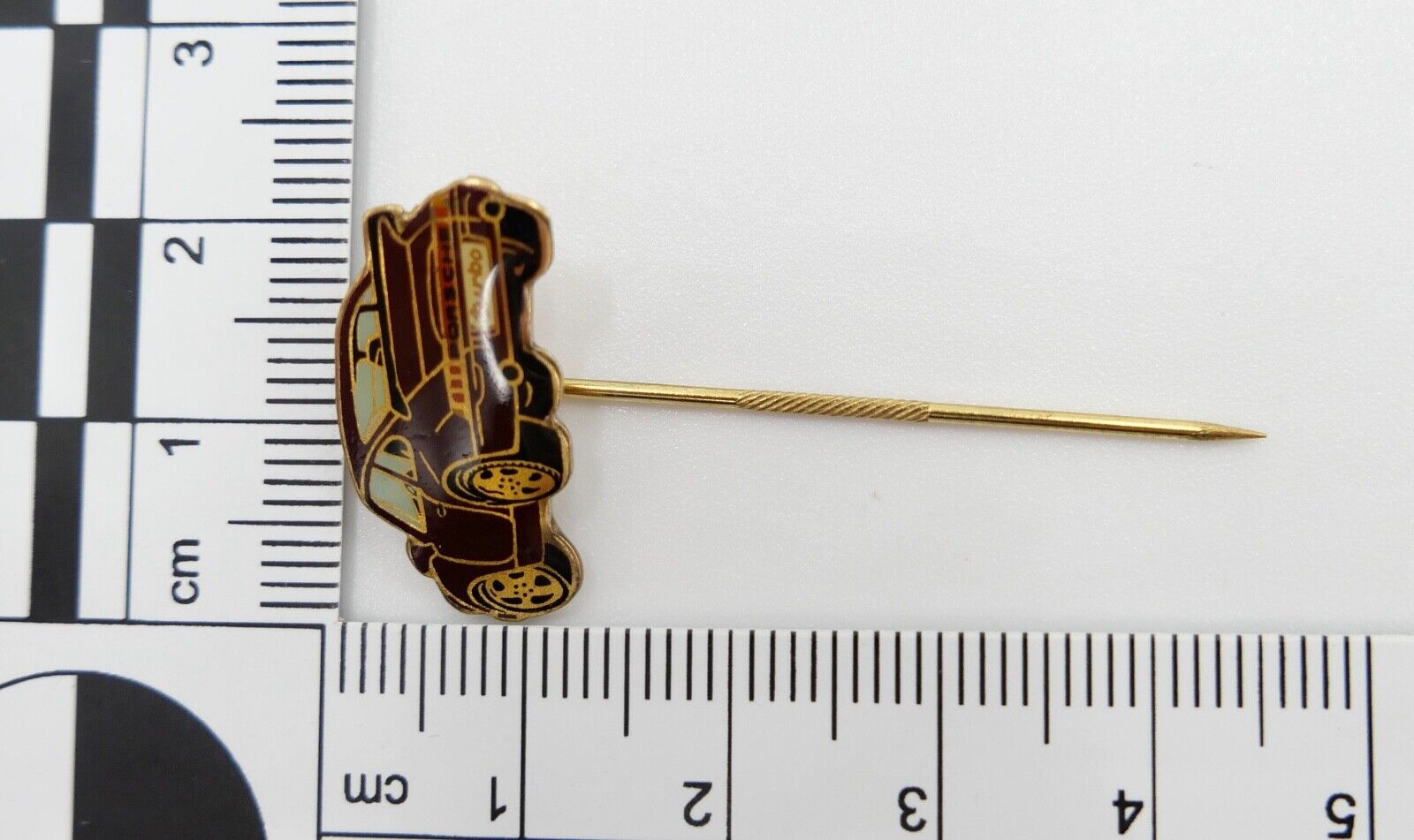 Pin Anstecknadel PORSCHE TURBO 964 911 Original 1980er - Antikhandel-Stuttgart