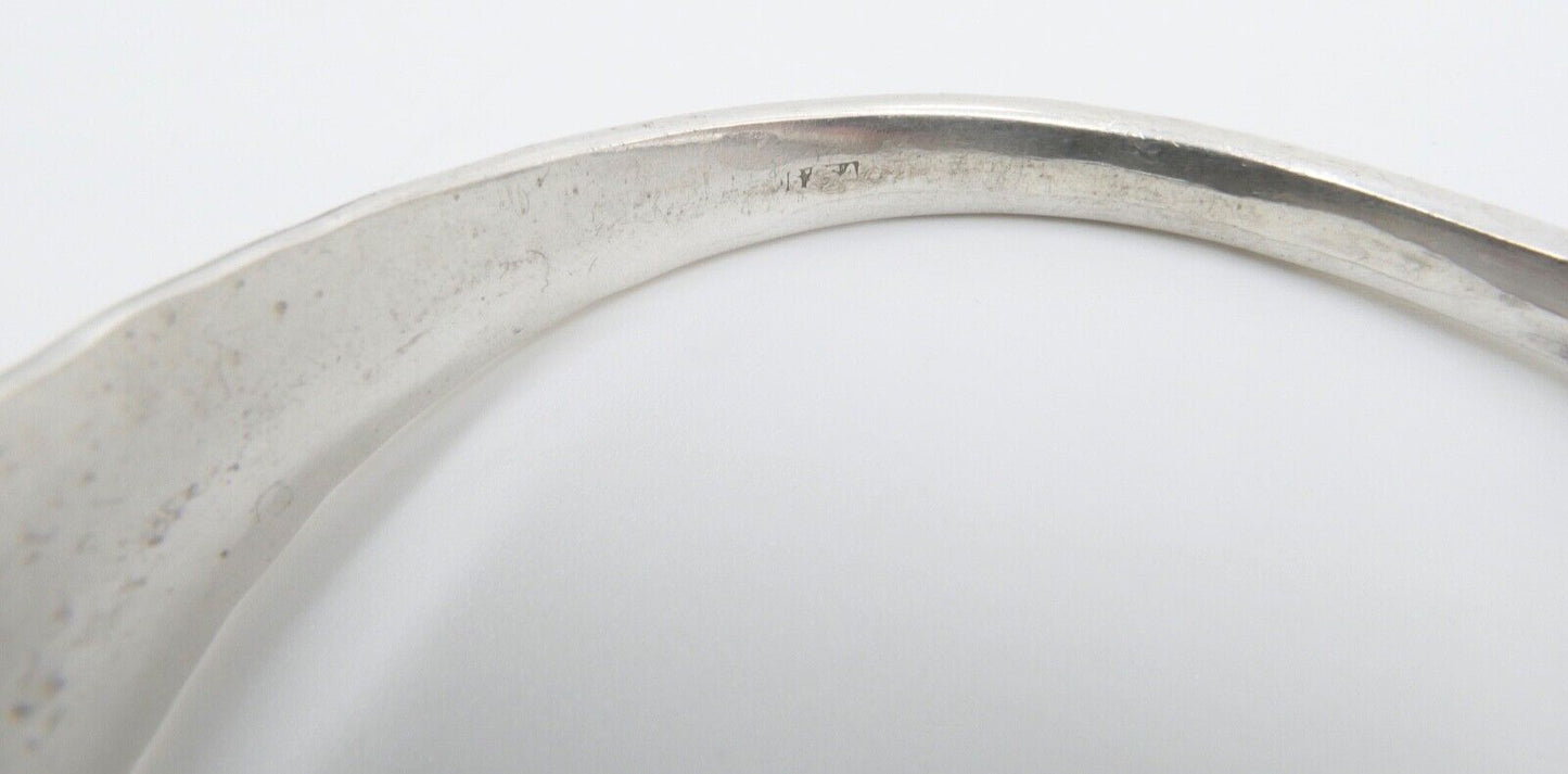 80er Jahre Silber 900 Armband gehämmert Magnetverschluss V.S.F - Antikhandel-Stuttgart