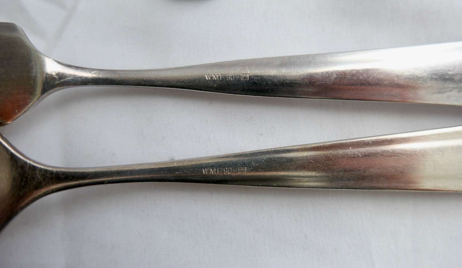 FISCHBESTECK 24 Teile WMF 1900 Hammerschlag 90er versilbert Gabel Messer