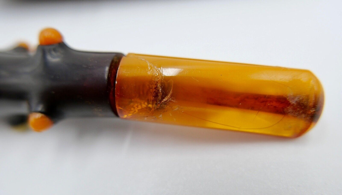 Alte Antike Meerschaumpfeife Bernstein C.G.K. Stuttgart Pipa Pipe Pfeife im Etui - Antikhandel-Stuttgart