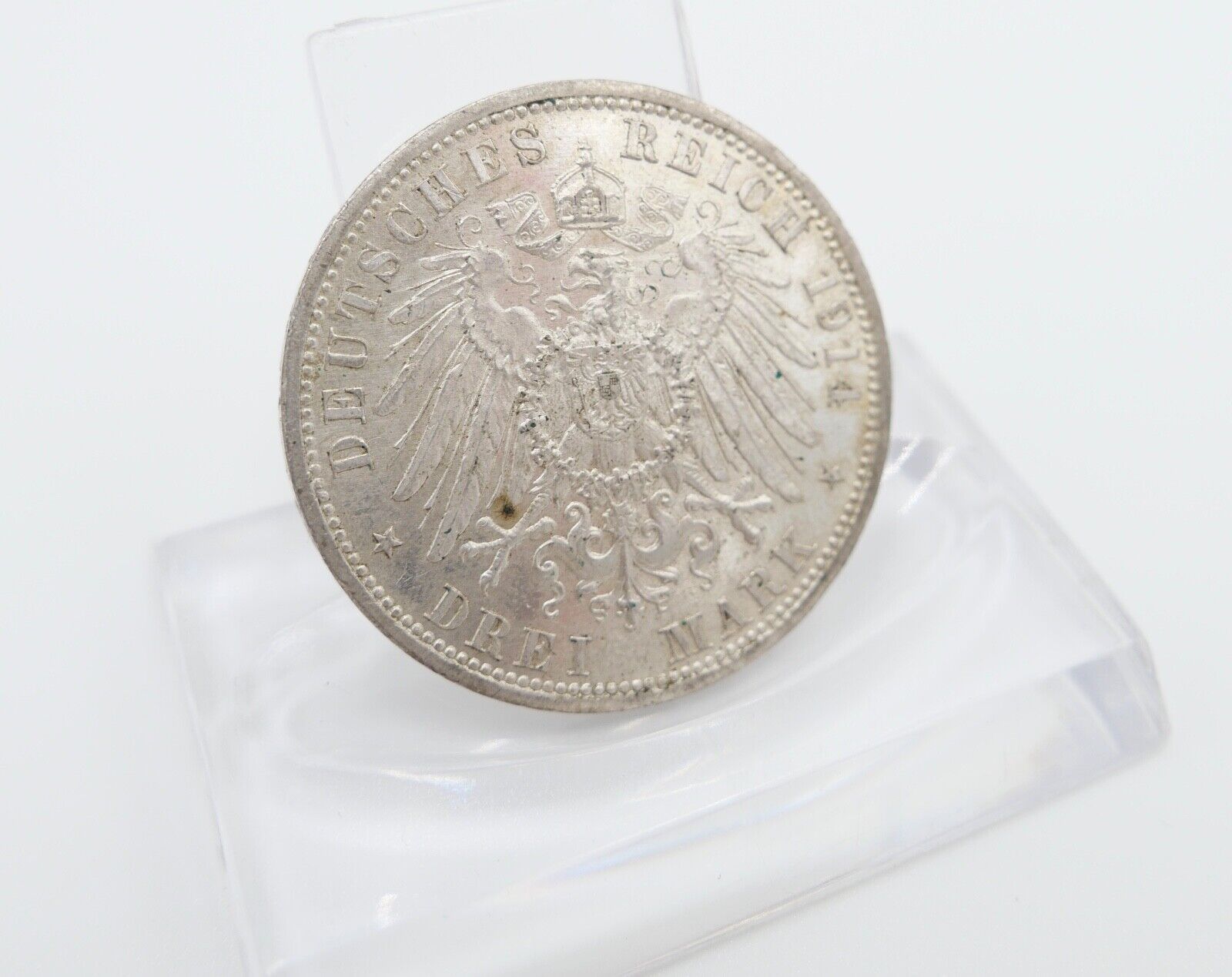 Silberhochzeit von Anhalt Friedrich II. Marie 3 Mark 1914 A Jäger J.24 VZ-STG - Antikhandel-Stuttgart