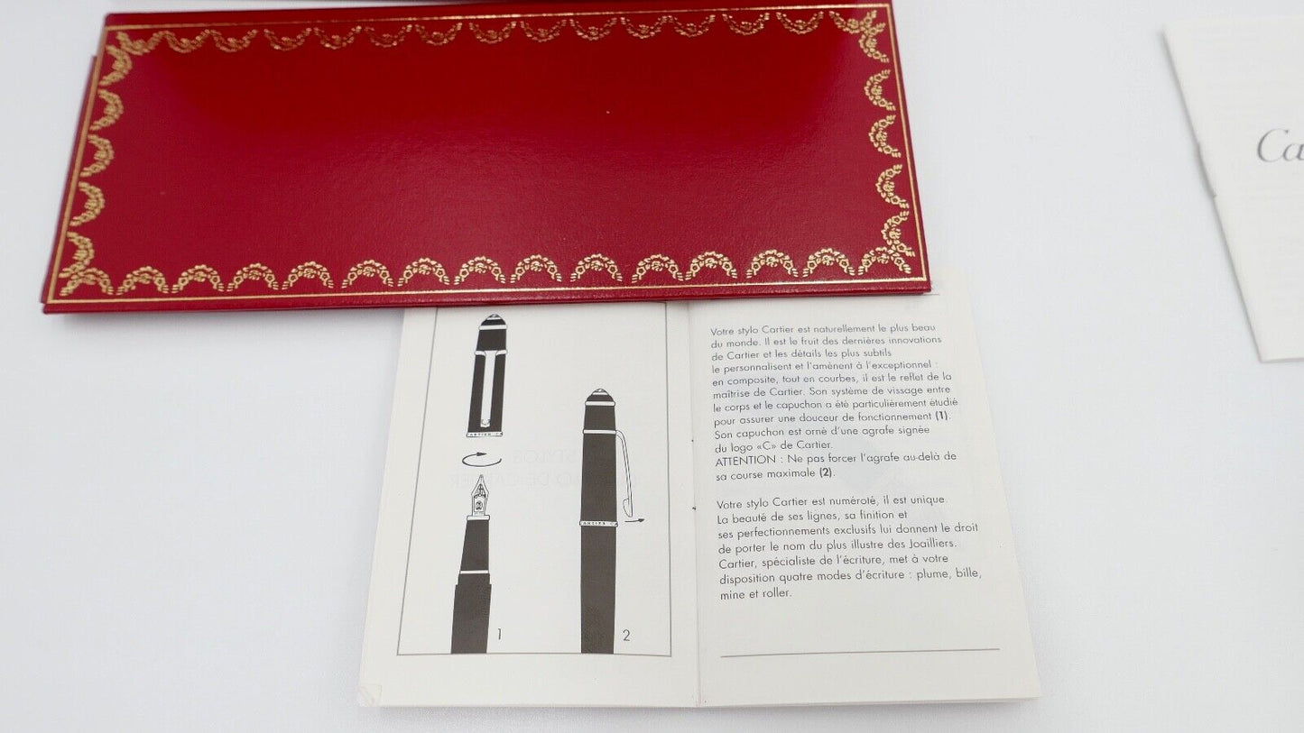 NEUwertig Vintage CARTIER ST18003 DIABOLO Composite Noir Kugelschreiber Roller - Antikhandel-Stuttgart