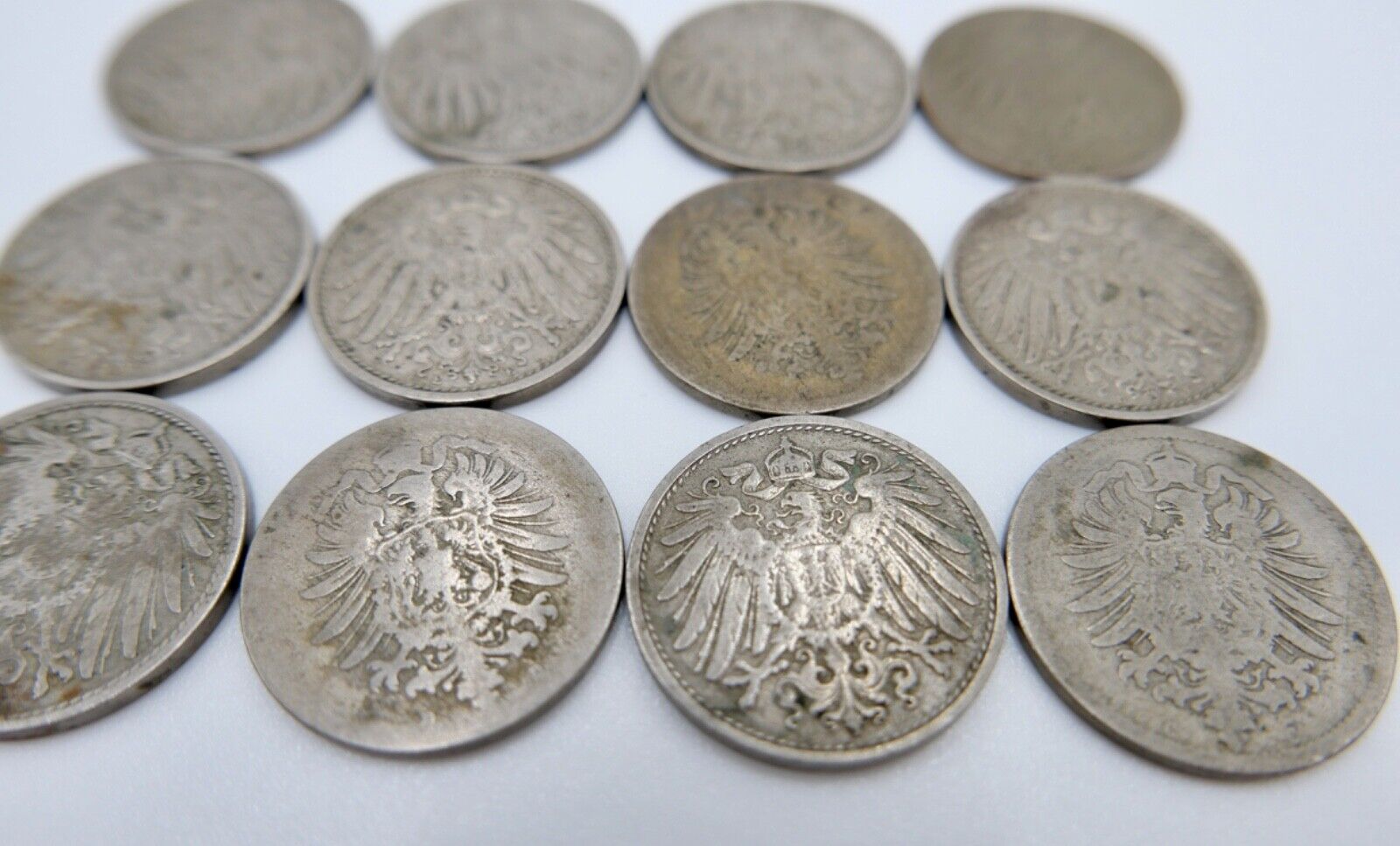 16x 10 Reichspfennig 1875 1876 1896-1913 Jäger J. 4 & 13 - Antikhandel-Stuttgart