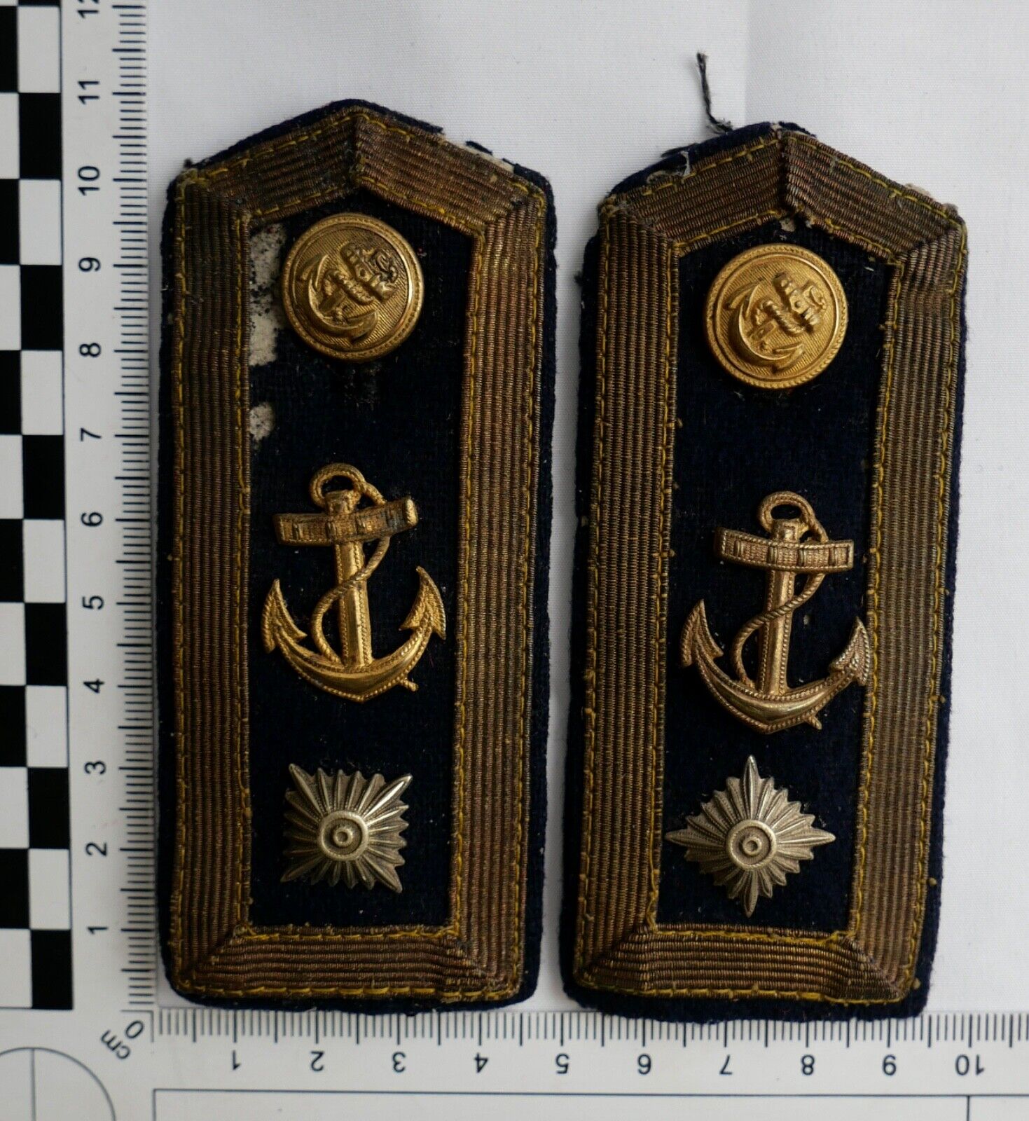 Paar Schulterklappen Schulterstücke Kriegsmarine BOOTSMANN WW2 WK2 - Antikhandel-Stuttgart