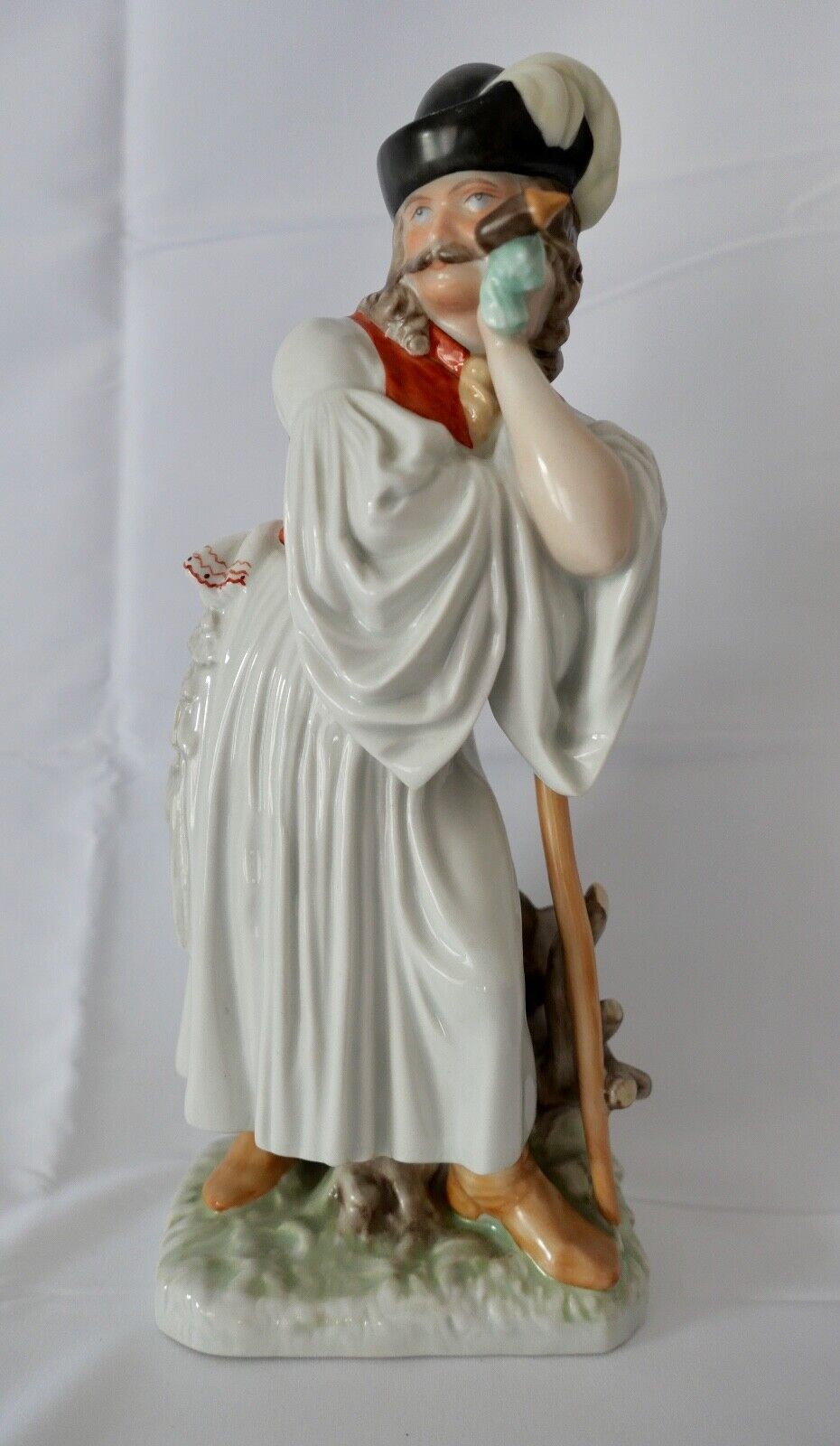 Porzellan Figur Herend Ungarn Bauer Schaf Hirte mit Stock 29 cm Modell Nr. 5427 - Antikhandel-Stuttgart