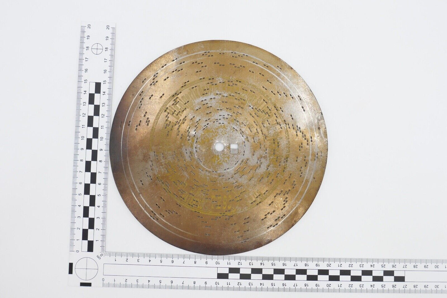 7293 Symphonion Lochplatte Spieluhr Spieldose GIGERLKÖNIGIN RHEINLÄNDER Ø 19,5 - Antikhandel-Stuttgart