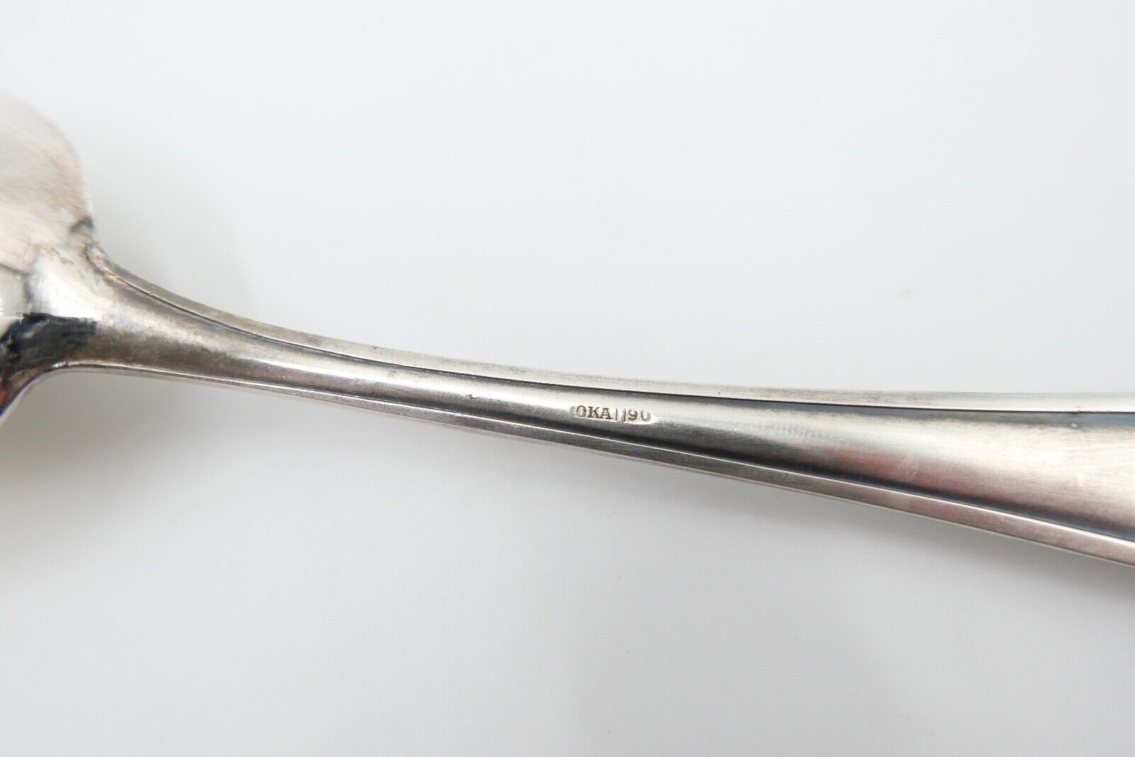 NEUwertig OKA 108 Besteck Löffel Set 6 tlg versilbert 90 Monogramm FM mit Etui - Antikhandel-Stuttgart