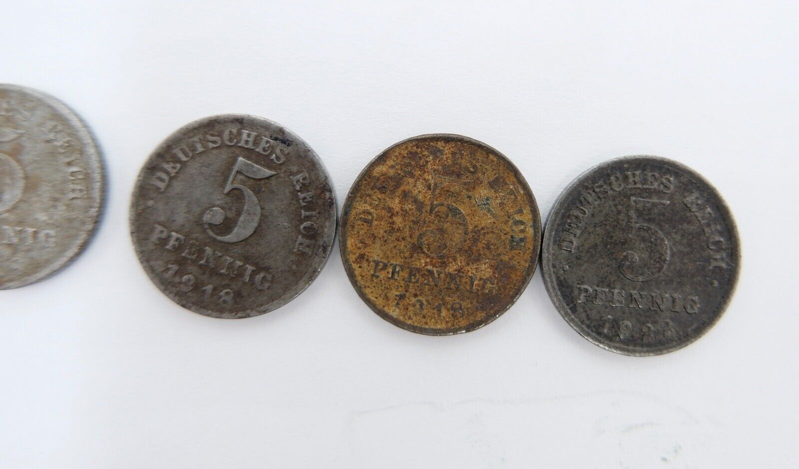 5x 5 Pfennig J.297 ss-vz 1922 1918 1917 Deutsches Reich - Antikhandel-Stuttgart