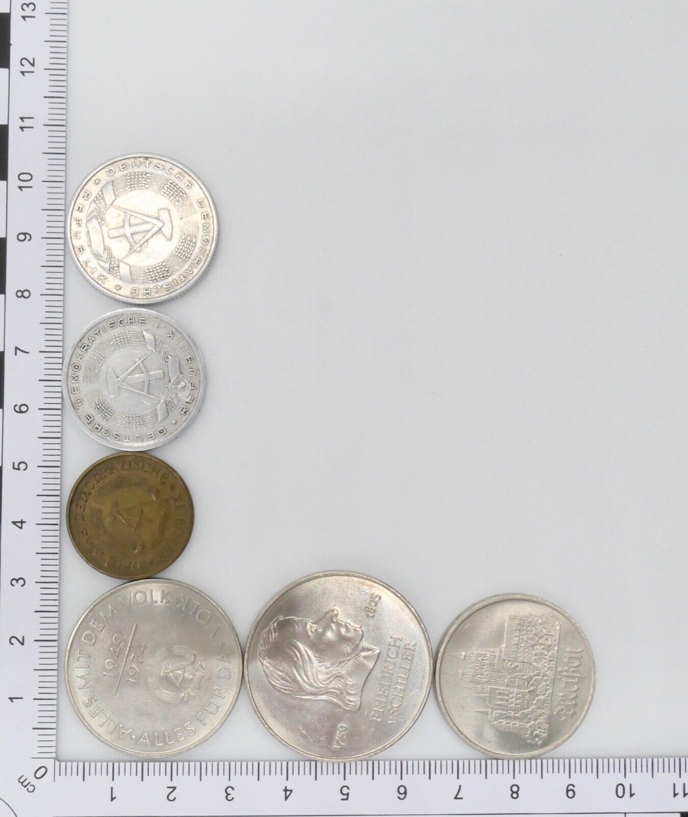 Konvolut Posten 1 , 2 , 5 , 10 , 20 DDR Mark 20 50 DDR Pfennig - Antikhandel-Stuttgart