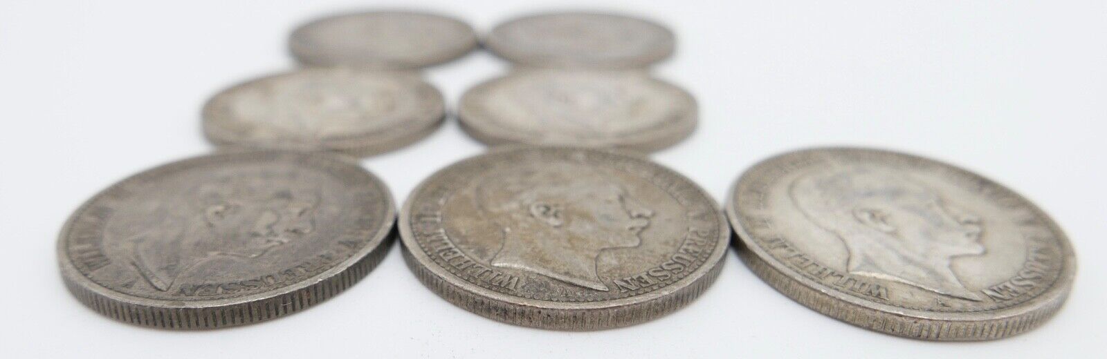 7x 2 Mark Wilhelm II Kaiser & König von Preußen Jäger J.102 - Antikhandel-Stuttgart