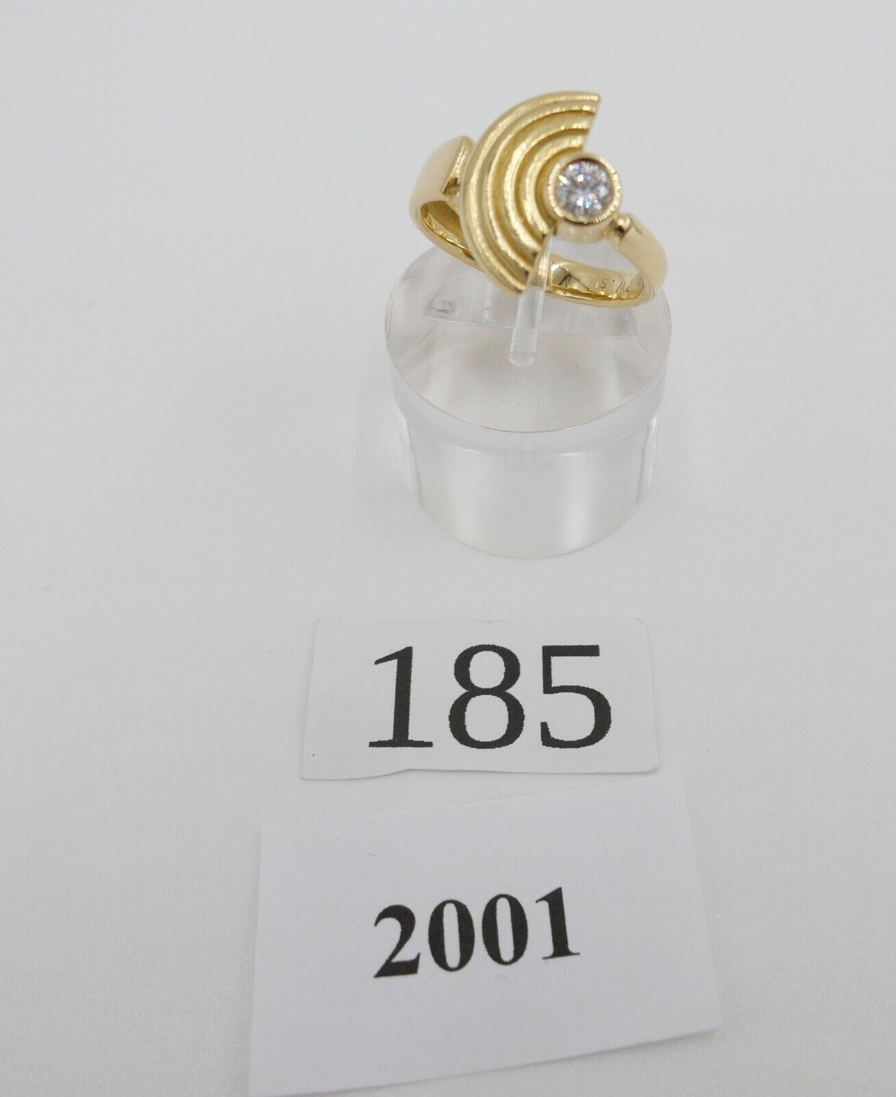 Ring 750 18K Gold Brillant 0,20 Ct ( aus einem Set ) Größe 55 - Antikhandel-Stuttgart