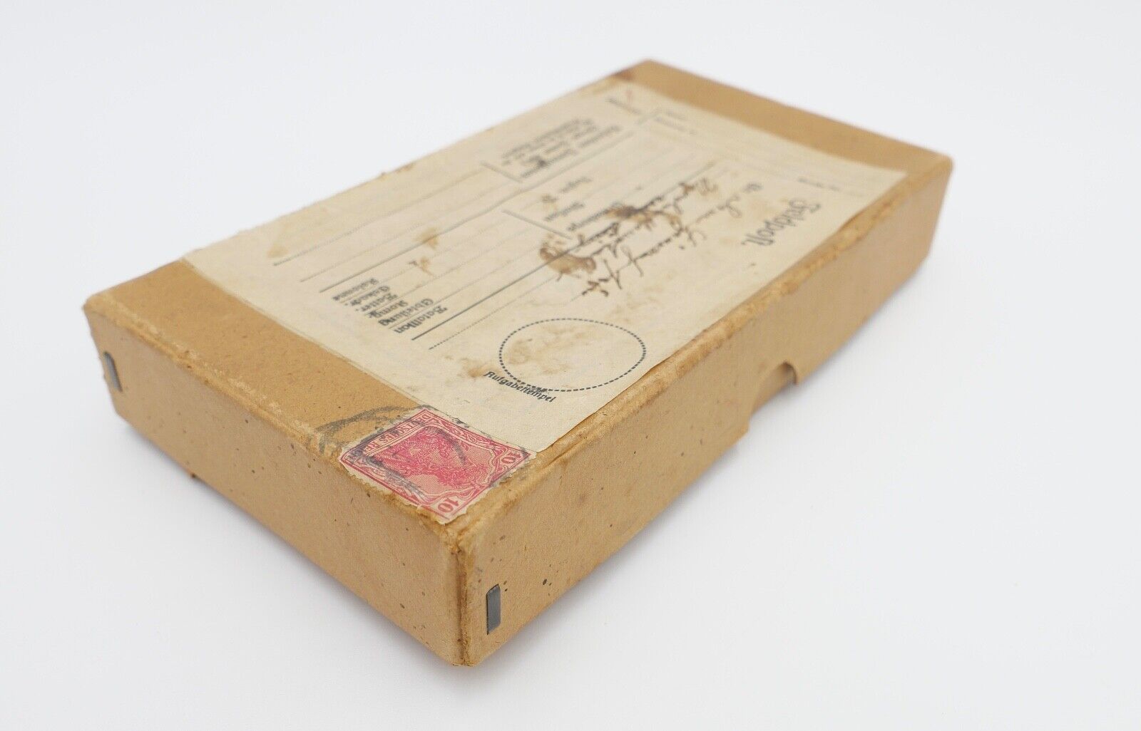 Schachtel für Feldpost mit Briefmarke Deutsches Reich 19x10x3cm - Antikhandel-Stuttgart