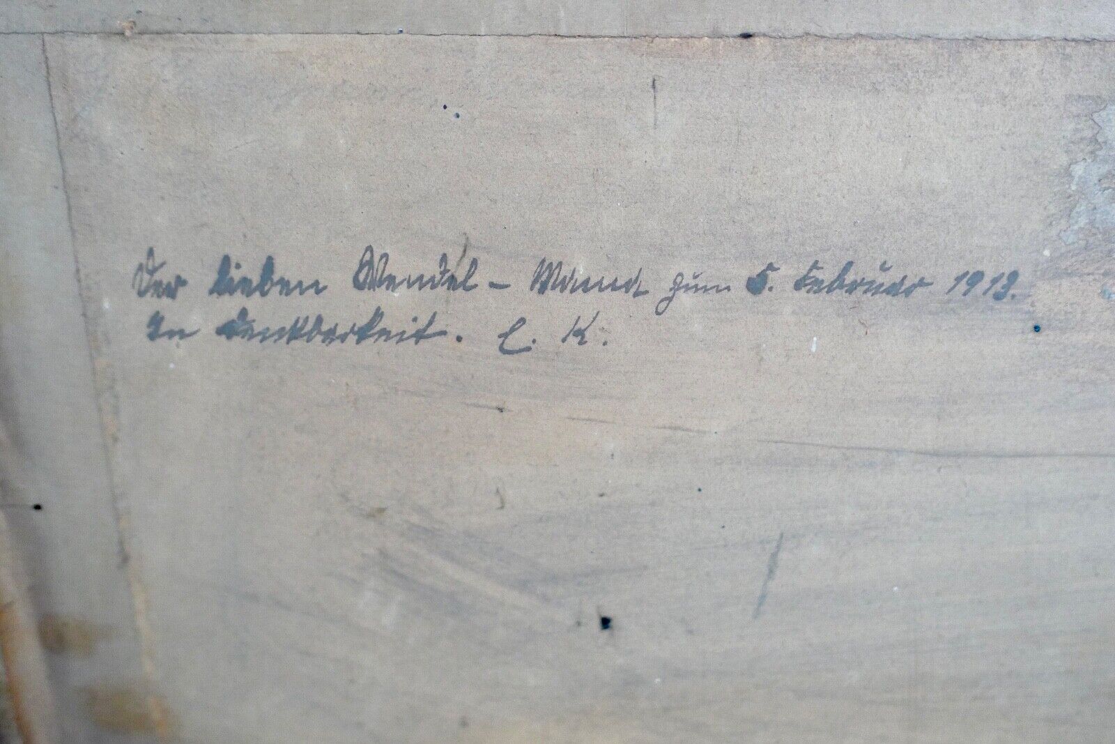 GUSTAV KAMPMANN 1859 - 1917 Farb - Lithographie " am Waldesrand " signiert - Antikhandel-Stuttgart