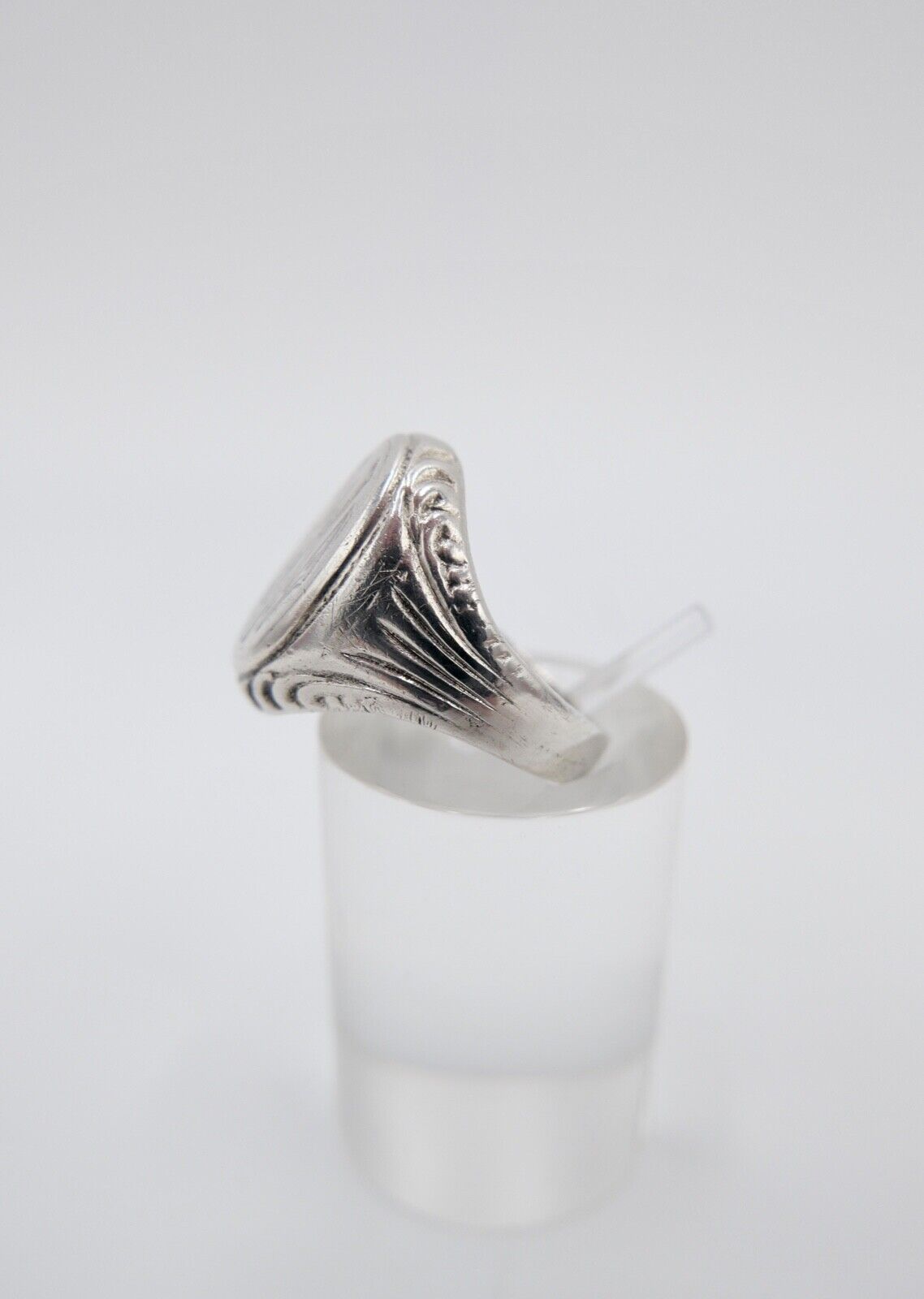 Alter Art Deco Siegelring Herrenring Monogramm WW / MM 835 Silber Größe 55 - Antikhandel-Stuttgart