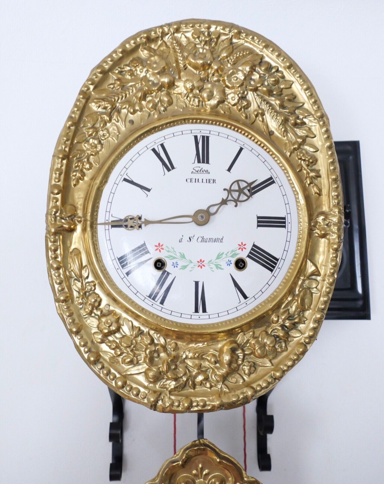 Franzözische Wanduhr Comtoise Burgunderuhr Selva Ceillier á St. Chamond - Antikhandel-Stuttgart