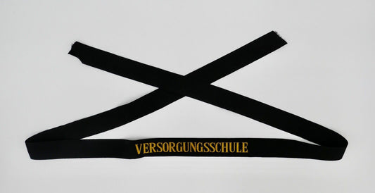 Mützenband " VERSORGUNGSSCHULE " Bundesmarine WK WW Cap Tally Original - Antikhandel-Stuttgart