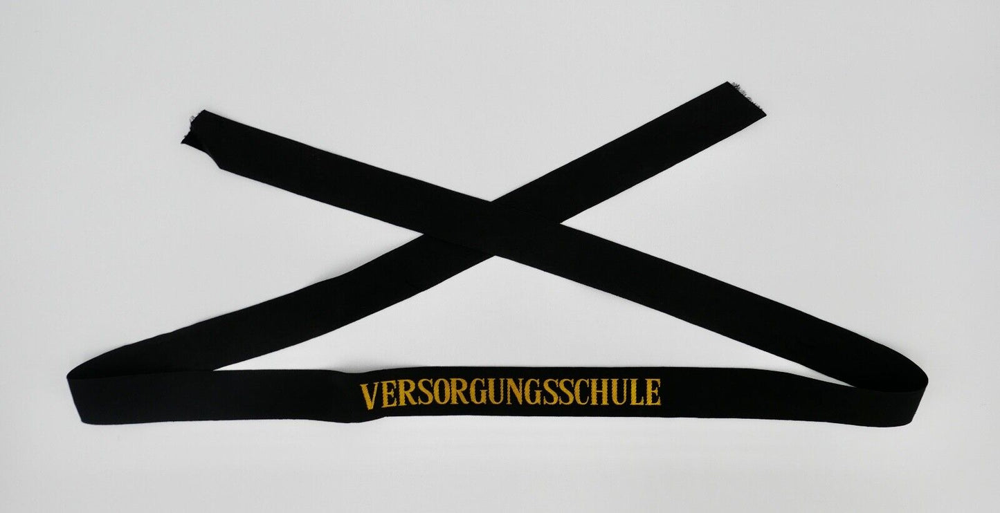 Mützenband " VERSORGUNGSSCHULE " Bundesmarine WK WW Cap Tally Original - Antikhandel-Stuttgart