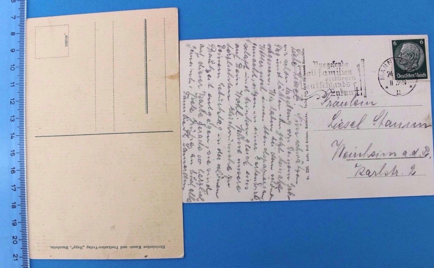 2 seltene alte Ansicht Postkarten MANNHEIM Lot postcards old German Wasserturm - Antikhandel-Stuttgart