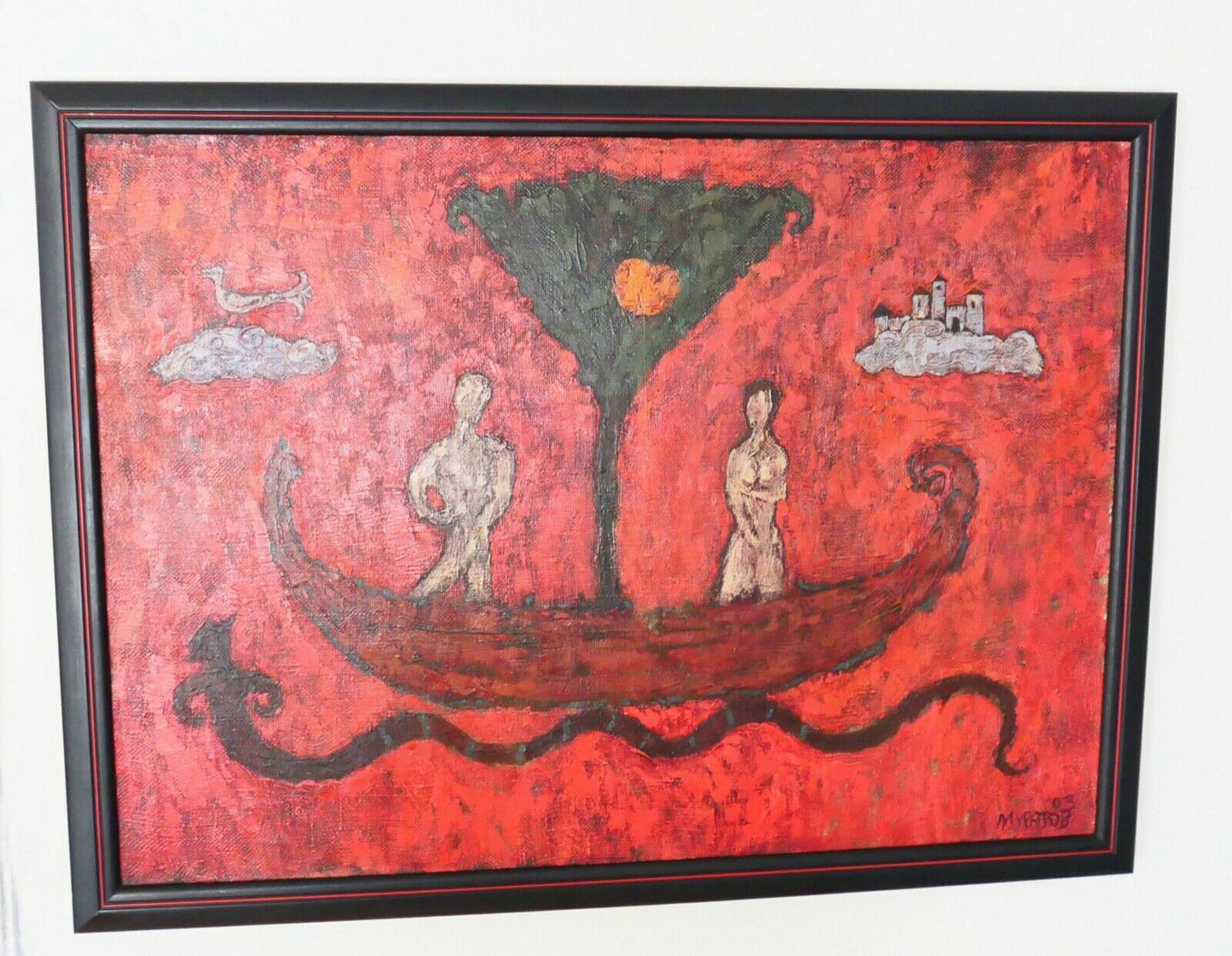 D. Muratow Muratov Adam und Eva Bild Gemälde Kunst Öl auf Leinwand - Antikhandel-Stuttgart