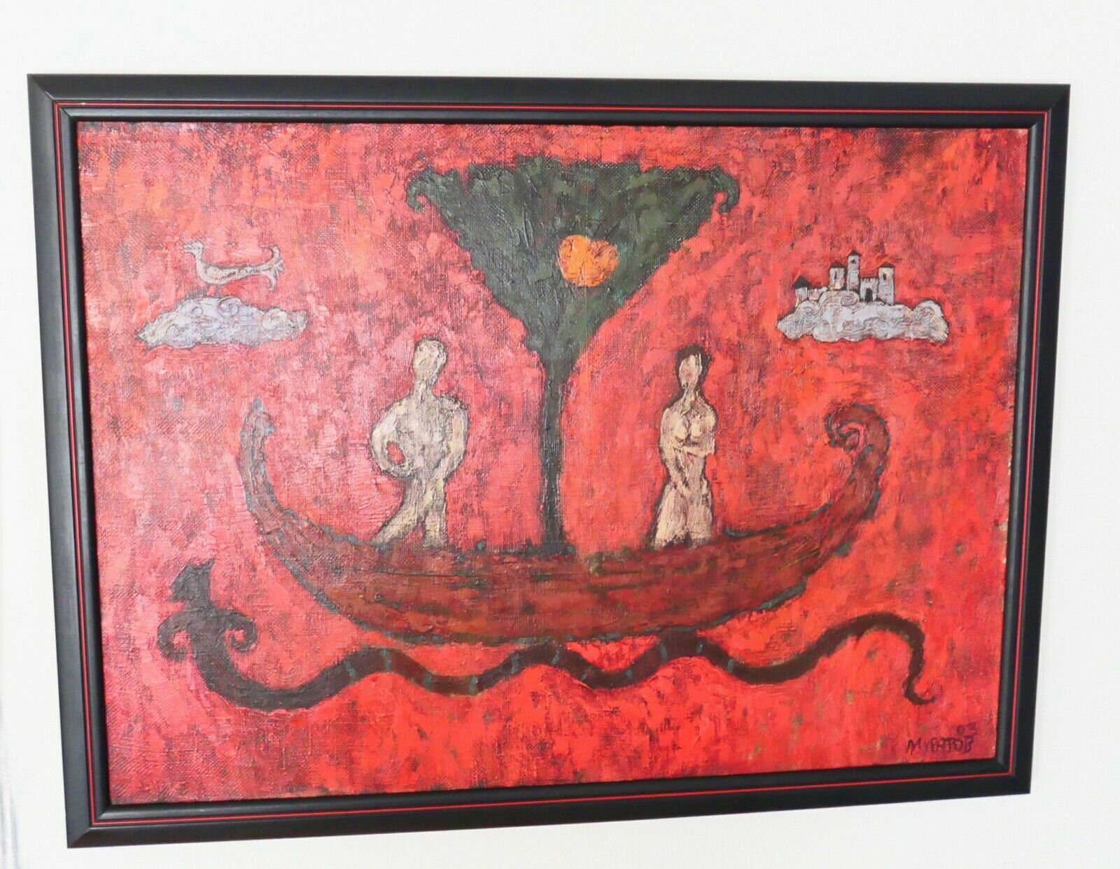 D. Muratow Muratov Adam und Eva Bild Gemälde Kunst Öl auf Leinwand - Antikhandel-Stuttgart