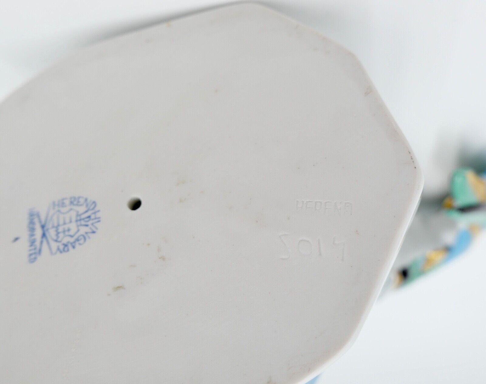 Herend Ungarn Figur Bunter Hahn 23 cm Modell Nr. 5014 Grün NEUwertig - Antikhandel-Stuttgart