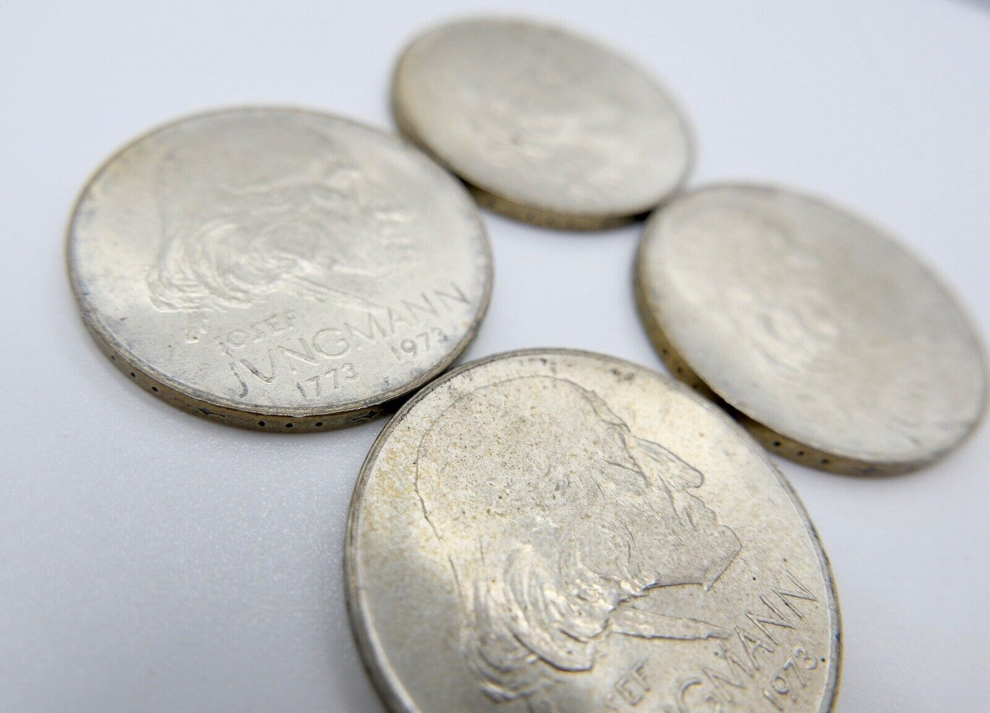 4x 50 KRONEN KORUN 1973 700 SILBER JUNGMANN TSCHECHOSLOWAKEI CSSR - Antikhandel-Stuttgart