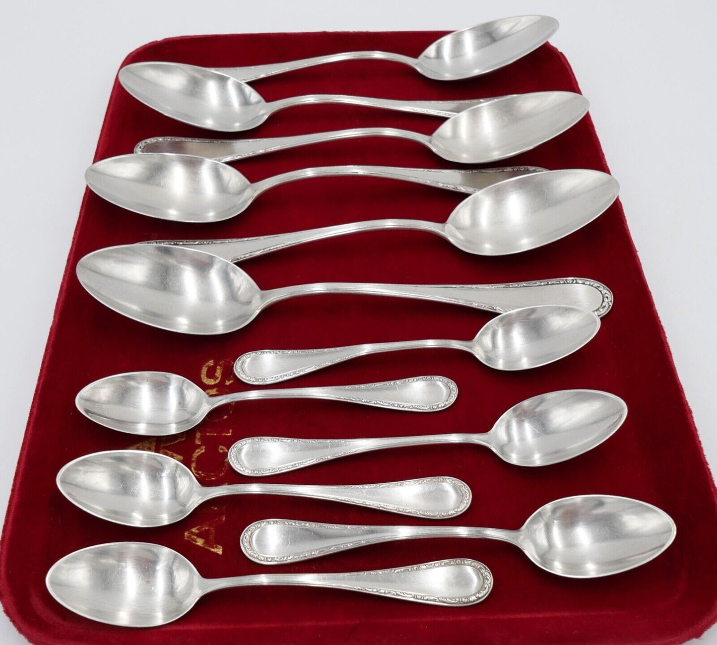 12 teilig Silberbesteck 800 ROSENTHAL Löffel silver Jugendstil cutlery Besteck - Antikhandel-Stuttgart