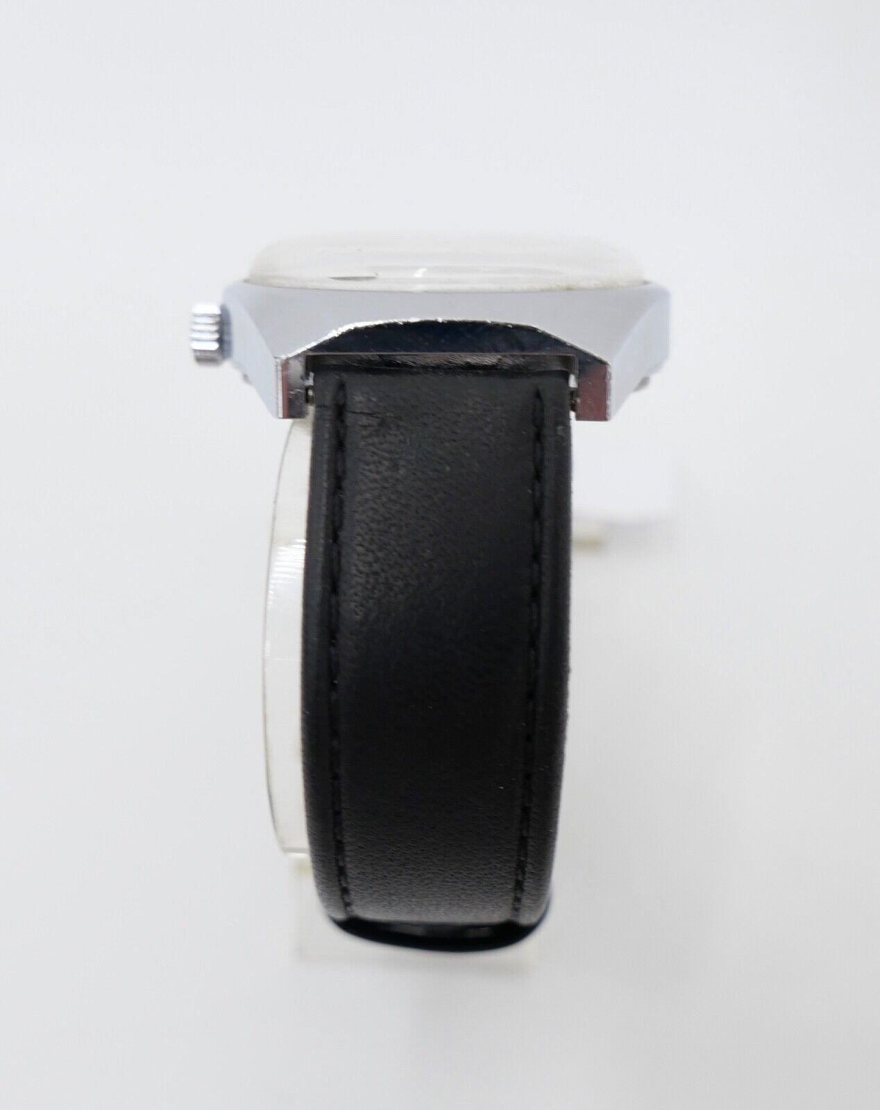 Vintage 70er Jahre GAMA FE 233-66 Handaufzug 34x38 mm Edelstahl neues Lederband - Antikhandel-Stuttgart