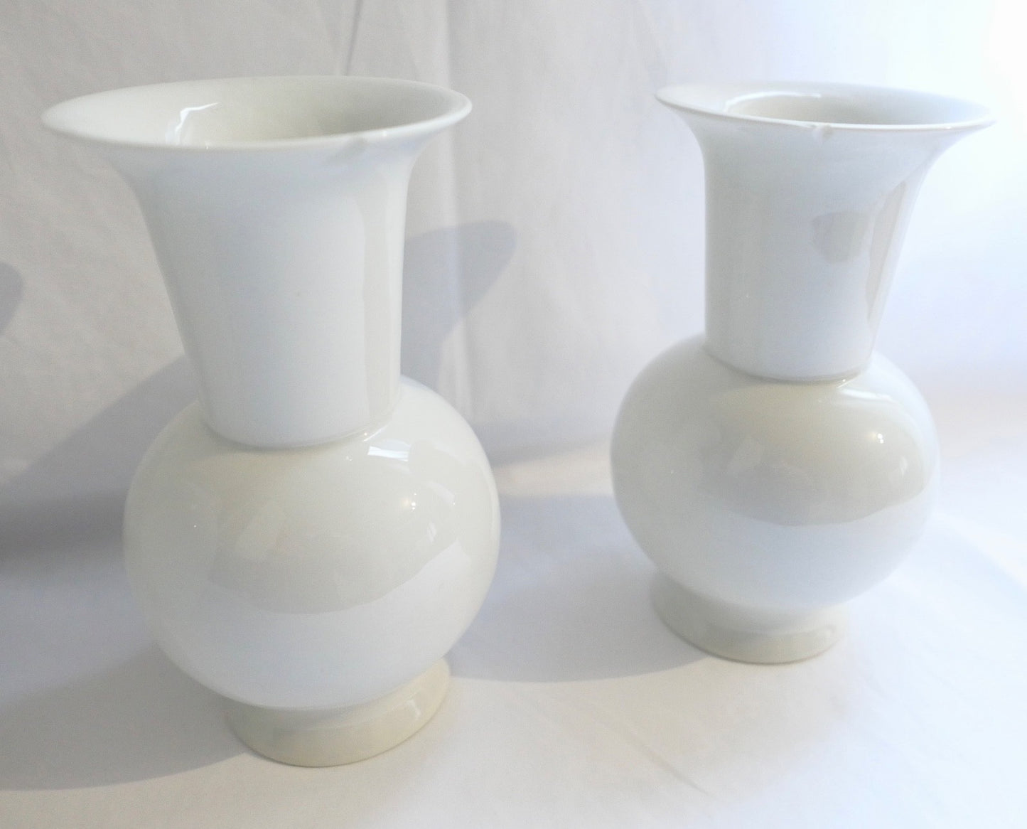 3x Ludwigsburg Porzellan Vasen Vase in weiß