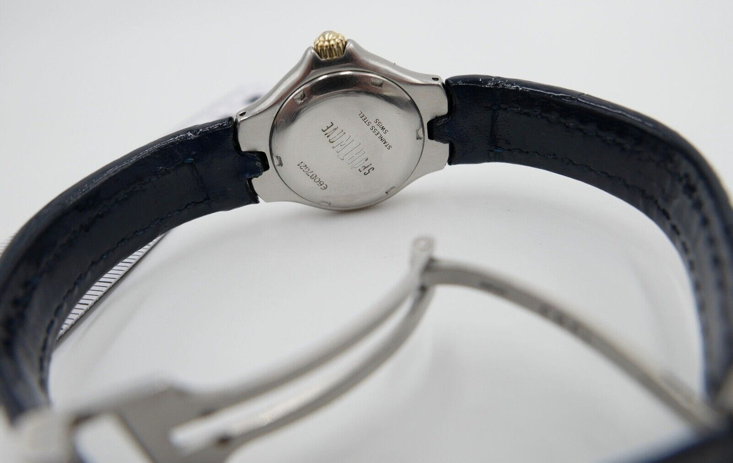 2000er EBEL SPORTWAVE QUARZ E6087621 blaues Lederband Damenuhr Ø 27mm - Antikhandel-Stuttgart