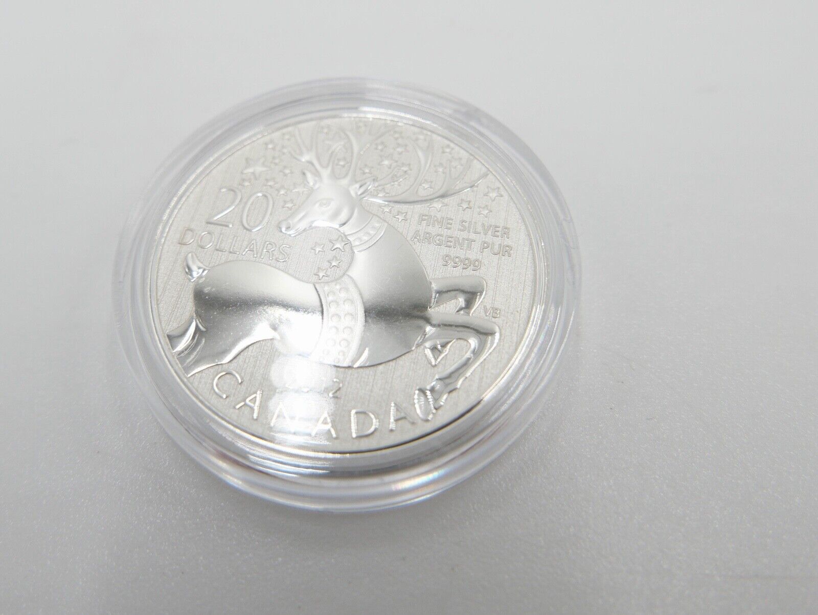 20 Dollars Canada Kanada 2012 Regina Happy Holidays Silber 999/1000 Rentier - Antikhandel-Stuttgart