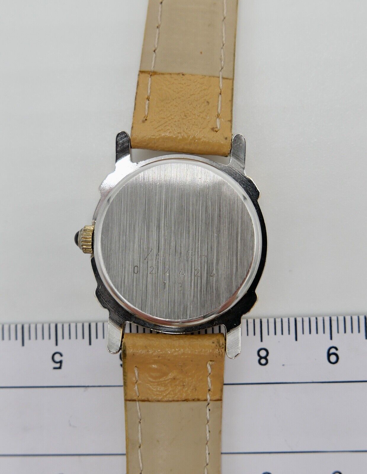 Bicolor ZentRa deZ Damenuhr mit Zirkonia im Zifferblatt NEUwertig 1980er Jahre - Antikhandel-Stuttgart