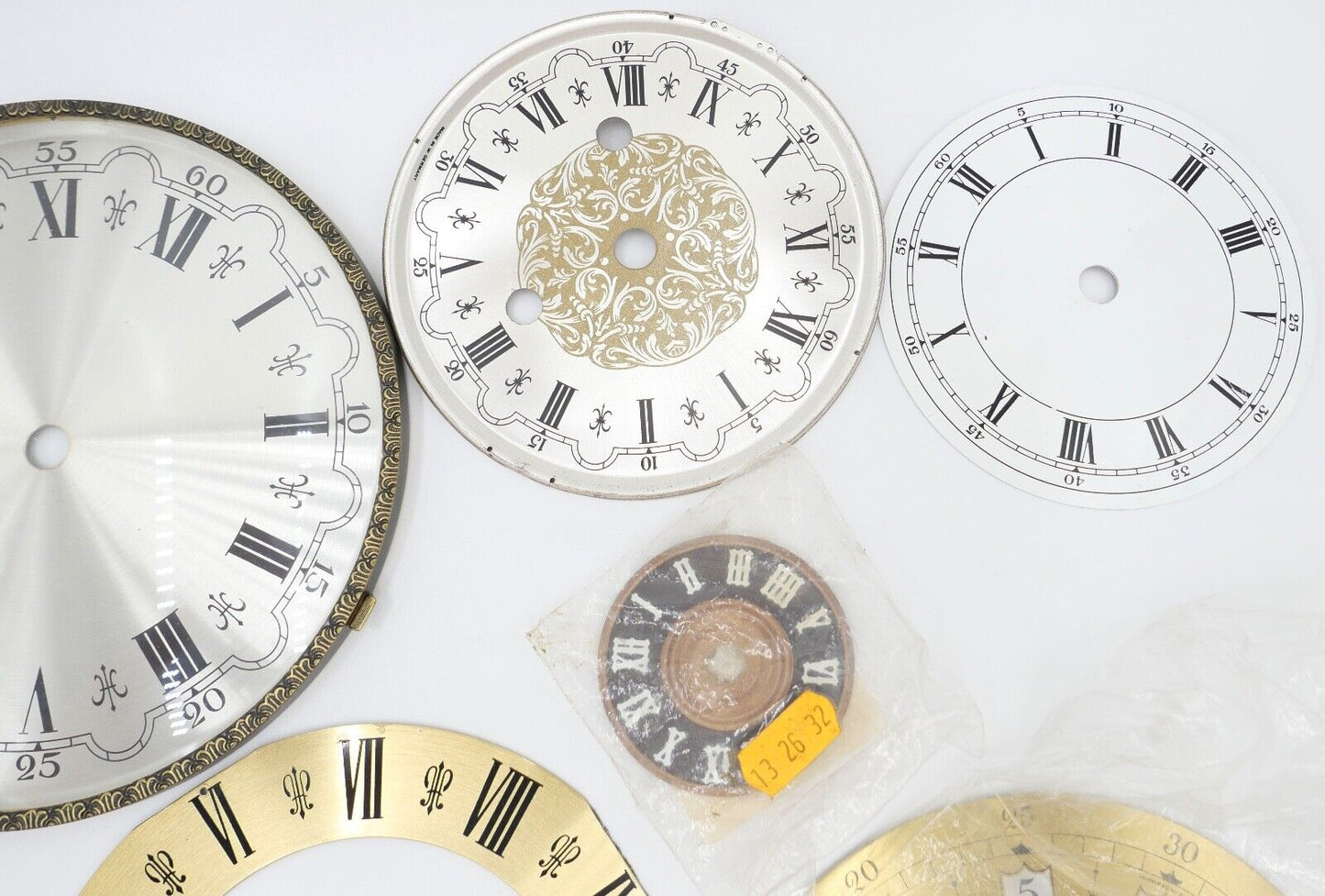 NEU Posten Uhrmacherauflösung Zifferblatt Ersatzteile Aluminium Messing Kaminuhr - Antikhandel-Stuttgart